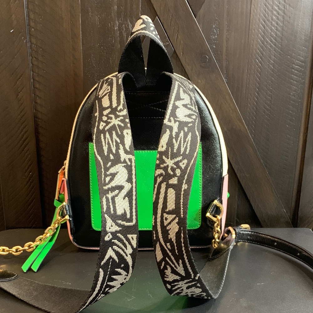 Marc Jacobs Black and Pink Backpack with Gold Accents - Picture 3 of 8